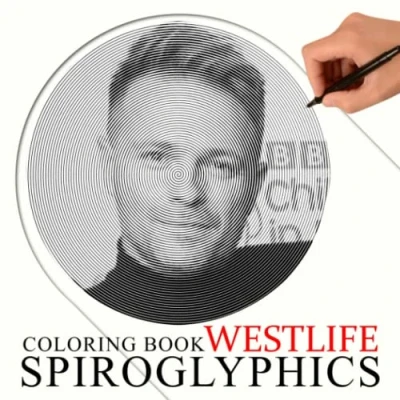 Abbildung von 𝕎𝕖𝕤𝕥𝕝𝕚𝕗𝕖 Spiroglyphics Coloring Book: Irish Pop Vocal Group Picture Book Drawing Lines Art 40 illustrations Pages for Christmas, Birthday to Relaxation