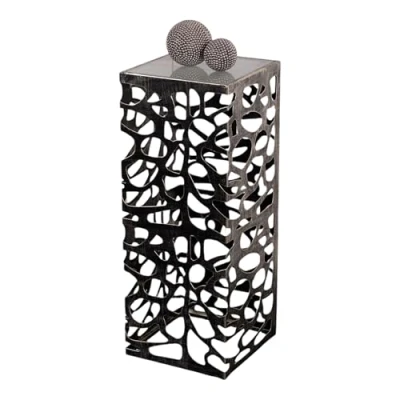 Abbildung von DESIGN DELIGHTS Dekosäule DEKO SÄULE &quot;ENZA&quot;, 70 cm, antik silber, Dekofigur
