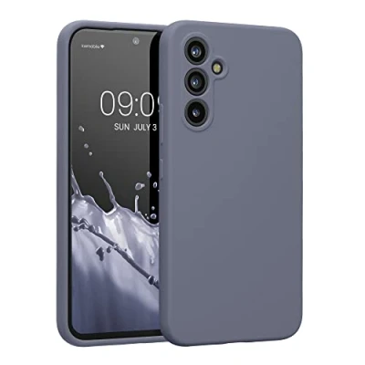 Abbildung von kwmobile Hülle kompatibel mit Samsung Galaxy A54 5G Case gummiert Silikon Handyhülle Schutzhülle Lavendelgrau matt