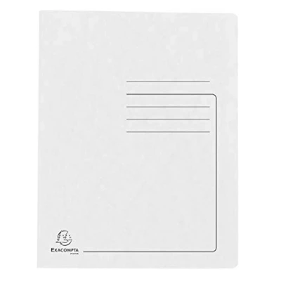 Abbildung von Exacompta Ref. 39982E Karton mit 25 Dokumentenmappen Iderama aus Hochglanzkarton 355 g/m² FSC® zertifizierte Mappe Maße 24 x 32 cm für Dokumente im A4 Format Farbe weiß
