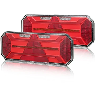 Abbildung von AGRISHOP LED Rückleuchten Anhänger Set 12/24V,2PCS Heckleuchten Leuchten,LED Rücklicht Traktor PKW Wohnwagen Wasserdicht Rücklichter Anhänger,led Dynamische E Mark