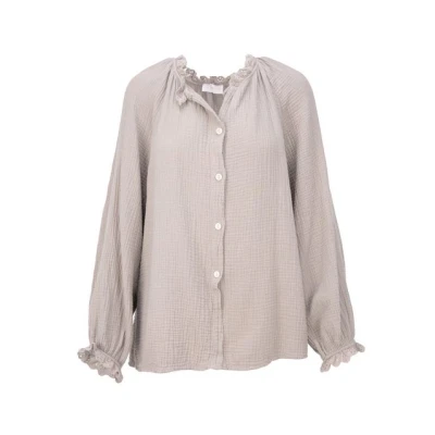 Abbildung von Seasons of April EMMA Hemdbluse, Damen, Größe: One Size, Taupe