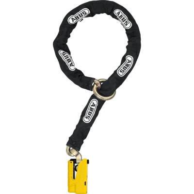 Abbildung von ABUS Schloss Ketten Kombi GRANIT™ Detecto XPlus 8077 Bremsscheibenschloss mit Alarm + 12 mm starke Kette 12KS Black Loop Sicherheitslevel 19
