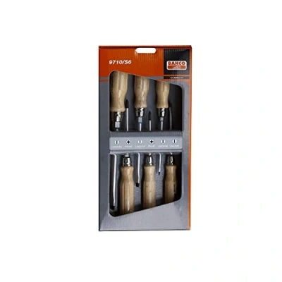 Abbildung von Bahco 9710/S6 Schraubendreher Satz mit Holzgriff 6 teilig, 0 W, V