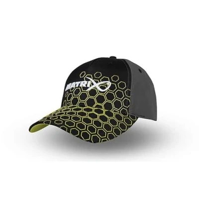 Abbildung von Matrix Hex Print Baseballkappe Schwarz Angelkappe