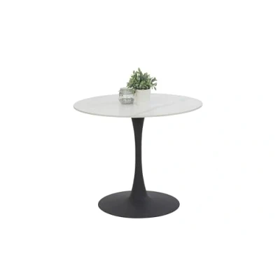 Abbildung von HELA Bistrotisch &quot;PAOLA Esstisch rund&quot;, 90 cm, robuste Steinplatte, verschiedene Steinfarben, Pflegeleicht