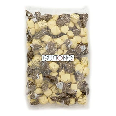 Abbildung von GUSTONE. Tartufi dolci nero 70 Stück je 14g Antica Torroneria Piemontese Trüffel Praline Zartbitterschokolade und Piemont Haselnüssen 1kg Großpackung als Geschenk