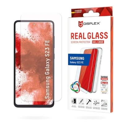 Abbildung von DISPLEX Panzerglas (10H) + Schutzhülle für Samsung Galaxy S23 FE Eco Montagerahmen, Case, Tempered Glas, kratzer resistente Schutzfolie