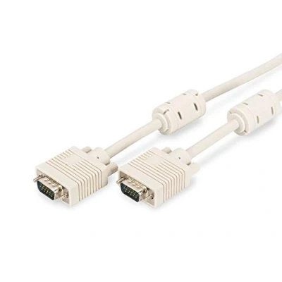 Abbildung von DIGITUS VGA Monitor Anschlusskabel, HD15 St/1.8m, 3Coax/7C, 2Xferrit, Beige