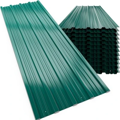 Abbildung von Gardebruk Wellplatte, 12x Trapezblech 129cm x 46cm = 7m² verzinkt Profilblech Dachblech