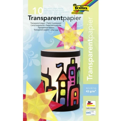 Abbildung von folia Transparentpapier Transparentpapiermappe, 185 x 297 mm, 10 Blatt