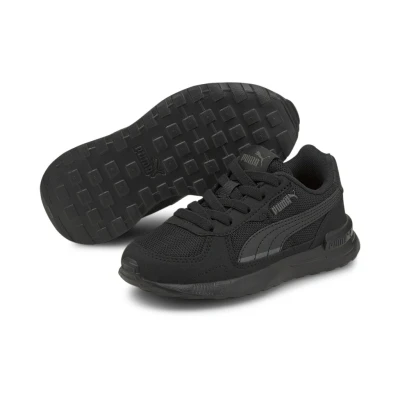 Abbildung von Puma Graviton AC Kinder Sneaker Schuhe Mit Plain Black/Black/Dark Shadow Größe: 27.5