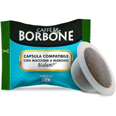 Abbildung von Caffè Borbone Dek Entkoffinierte Kaffeemischung 50 Kapseln Kompatibel mit Kaffeemaschinen der Marke Bialetti®*
