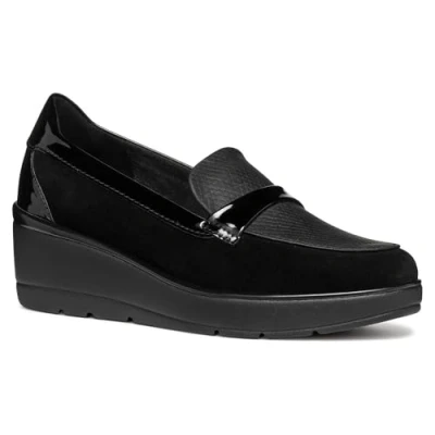 Abbildung von Geox COMPENSÉ ILDE PAT Mokassin, Damen, Größe: 38, Noir Schuhe
