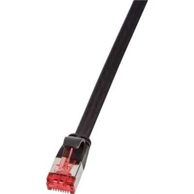 Abbildung von LogiLink Professional CF2013S U/FTP Flach Patchkabel &quot;Kat. 6&quot;, 1m schwarz, 3 Stück