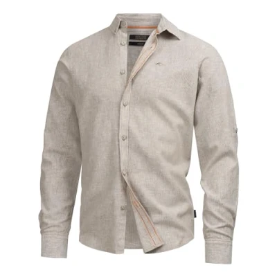 Abbildung von Indicode Jeans Langarm Intheon Hemd, Herren, Größe: Small, Covert green