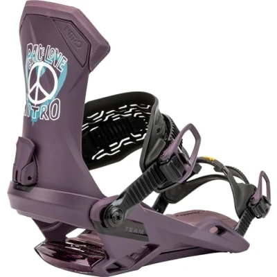Abbildung von Nitro Snowboards Herren Team Snowboardbindung, Peace Love Nitro, M