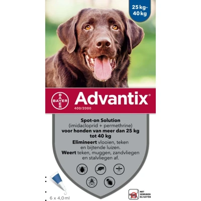 Abbildung von Advantixi 400 / 2000 6 Pipetten 25 40 kg