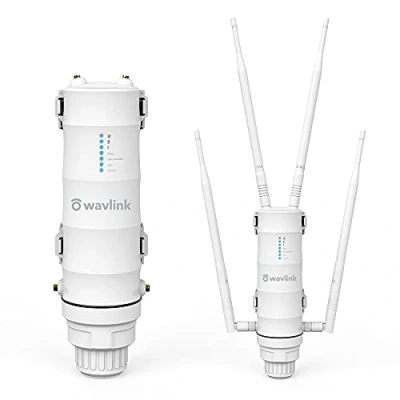 Abbildung von WAVLINK Outdoor WLAN Access Point, Dual Band Verstärker(867Mbit/s 5Ghz, 300Mbit/s 2,4GHz) für Garten/Indoor, Router/Repeater/WLAN AP/EverythingMesh Agent Modus, wetterfestes Gehäuse