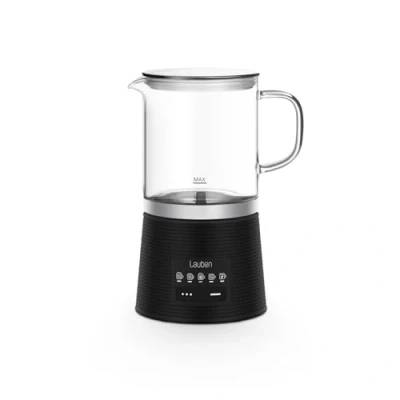 Abbildung von Lauben Milchaufschäumer Glass Milk Frother 600BG, attraktives Design, 250 ml, 600,00 W, Automatische Abschaltung, Verschiedene Modi