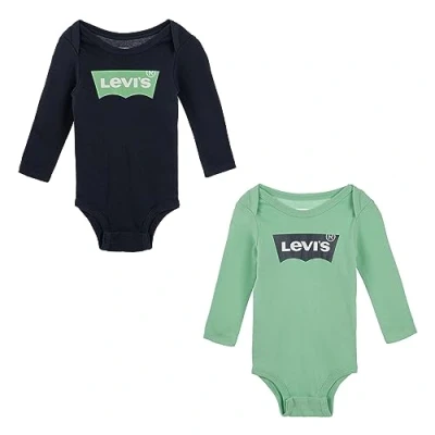 Abbildung von Levi&#039;s Kids Lhn ls 2pk batwing bodysuit se Unisex 3 Monate Weißer Alyssum