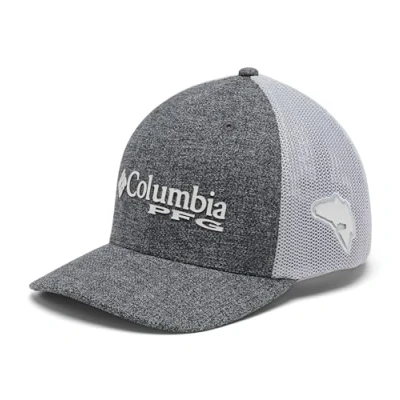 Abbildung von Columbia Unisex PFG Logo Mesh Snap Back Verschluss, Grill Heather/Cool Grey, Einheitsgröße