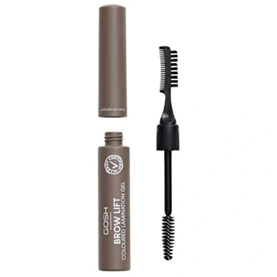 Abbildung von GOSH Brow Lift Lamination Augenbrauen Gel mit Farbe, vegan I Fixiergel für schnelles makelloses Brauenstyling, Saloneffekt parfümfrei &amp; langanhaltend Allergiker geeignet Grau Braun