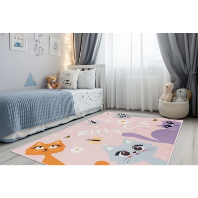Abbildung von Obsession Teppich &quot;Magic Kids ML 104&quot;, rechteckig, 8 mm Höhe, niedliches Katzen Motiv, waschbar, Kinderzimmer
