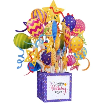 Abbildung von DISJOURNEY Geburtstagskarte Frau Mann 3D Pop Up Karte Geburtstag Happy Birthday für Frauen Männer Mütter Ehefrau Freunde Kreative Romantik Geburtstagskarten Geschenk