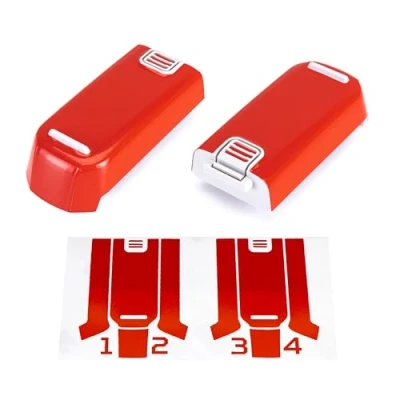 Abbildung von WRAPGRADE Aufkleber Kompatibel mit DJI NEO Zwei Batterien (Super Red)