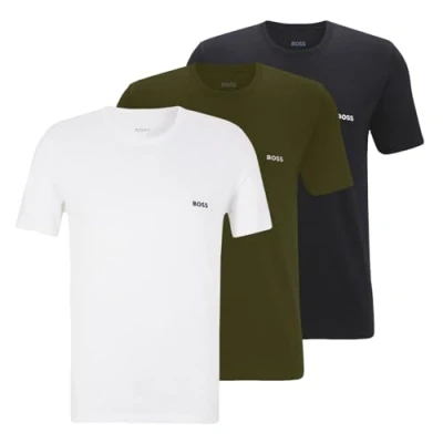 Abbildung von BOSS Herren Classic T Shirts Kurzarm Pure Cotton Crew Neck 3er Pack, Farbe:Mehrfarbig, Artikel: 967 Open Miscellaneous, Größe:2XL