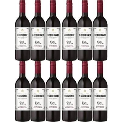 Abbildung von Le Cochonnet Cabernet Sauvignon Pays d&#039; Oc Rotwein Wein trocken IGP Frankreich I Versanel Paket (12 Flaschen)