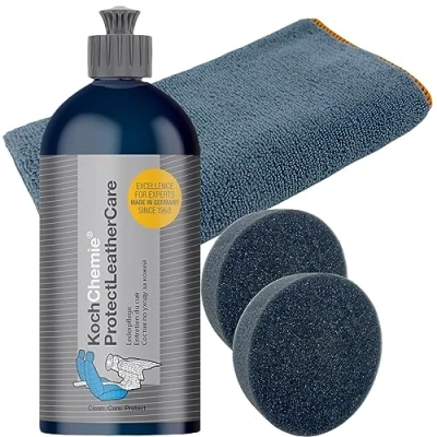 Abbildung von DFT Lederpflege Set Koch Chemie Protect Leather Care 500 ml inkl Applicator und Microfasertuch für Leder