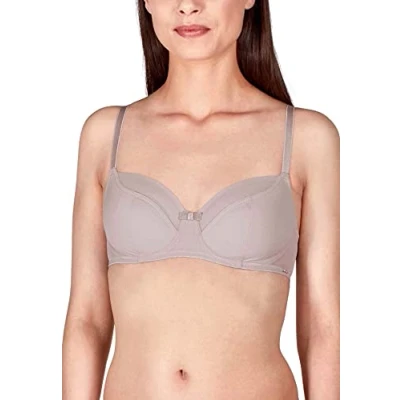 Abbildung von Huber Damen Body Essentials Bügel BH, Silber (Light Taupe 0636), 80D(Herstellergröße: 80 D)