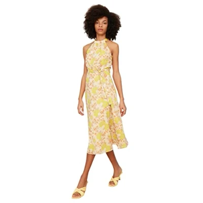 Abbildung von TRENDYOL Damen Twoss20el2536 Kleid, Gelb, 38 EU