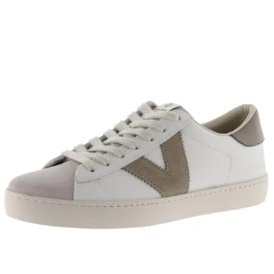 Abbildung von victoria Low Top Unisex Berlin Leder &amp; Kontrast Teile Spaltleder Zehe 1126142 für Erwachsene BEIGE 42