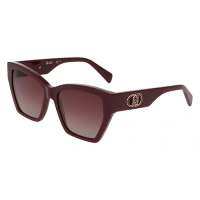Abbildung von Liu Jo Damen LJ815S 601 Gläser SONNENBRILLEN Acetat Bordeaux Quadratisch Normal Schattiert