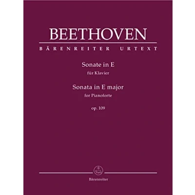 Abbildung von Sonate für Klavier E Dur op. 109. Spielpartitur, Urtextausgabe. BÄRENREITER URTEXT