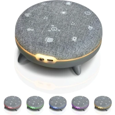 Abbildung von Beatfoxx ZB 7 Zen Box Soundmaschine Bluetooth Lautsprecher mit Licht White Noise Machine als Einschlafhilfe für Babys Beruhigende Naturgeräusche Meeresrauschen, Vogelgezwitscher, Gewitter usw.