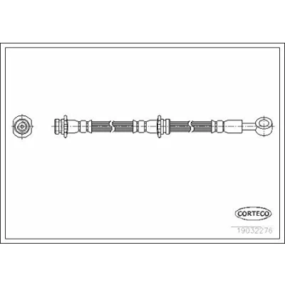 Abbildung von CORTECO 19032276 Bremsschläuche Hinterachse links 600 NISSAN: Primera Limousine
