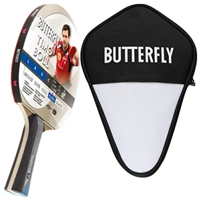 Abbildung von Butterfly Tischtennisschläger 1x Timo Boll Platin 85026 + Cell Case 1, Tischtennis Schläger Set Tischtennisset Table Tennis Bat Racket