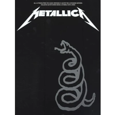Abbildung von Metallica: Black Book guitar tab and standard Notation: all 12 tracks from the album arranged in &amp; notation including chord boxes symbols with lyrics
