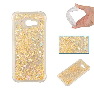 Abbildung von Handyhülle Galaxy A5 2017 Flüssigkeit, Glitzer Flüssig Bewegende Treibsand Fließend Flüssigkeit Glitter Quicksand Transparent Silikon Stoßfest Schutzhülle Bumper Case Hülle für Samsung