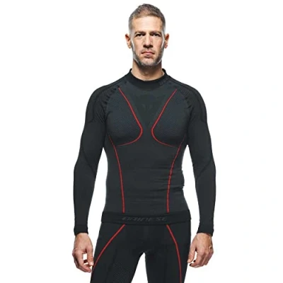 Abbildung von Dainese Herren Thermo LS Baselayer Shirt, Schwarz/Rot, XL XXL