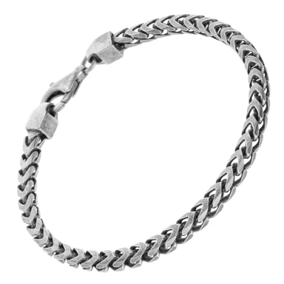 Abbildung von trendor 15862 Herrenarmband 925 Silber Oxydiert Fuchsschwanzkette 4,3 mm breit