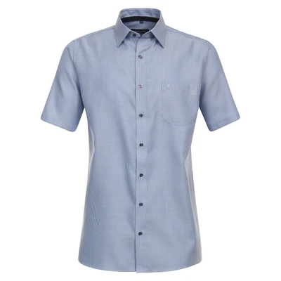 Abbildung von CASAMODA Comfort Fit Hemd Halbarm New Kent Kragen Struktur aqua Gr. 38