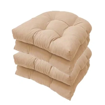 Abbildung von GYYFQH Stuhlkissen 2er/ 4er/6er Set, Sessel Kissen Zurück Sitzkissen Pad 48x48 cm, Sitzpolster Für Outdoor Geeignet, Gartenstuhlkissen，Wasserdichtes Stuhlkissen(J,4Stück)