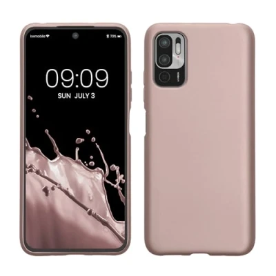 Abbildung von kwmobile Case kompatibel mit Xiaomi Redmi Note 10 5G Hülle Schutzhülle aus Silikon metallisch schimmernd Handyhülle Metallic Arctic Berry