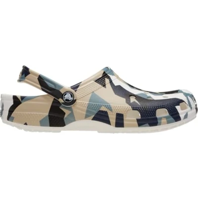 Abbildung von Crocs GEO CAMO Unisex Pantolette flach white/multicoloured, Größe: 38 39, White/multi coloured Kunststoff