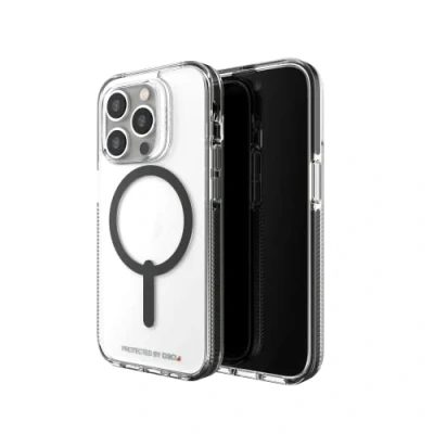 Abbildung von Gear4 ZAGG Santa Cruz Snap D30 Schutzhülle Kompatibel mit iPhone 14 Pro, Schlank, Stoßfest, Kabelloses Laden, MagSafe Kompatibel, (Schwarz)